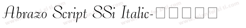 Abrazo Script SSi Italic字体转换